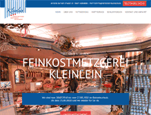 Tablet Screenshot of metzgerei-kleinlein.de